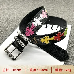 thumbnail for [DX29-3] belt men's evergreen model vine type perforation vintage