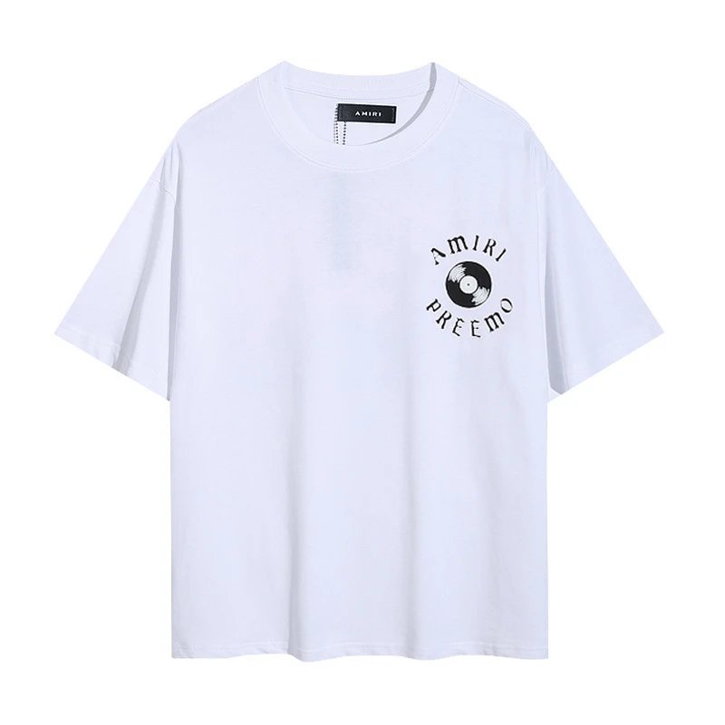 Amiri x Preemo Vinyl Record Logo Tee White Black