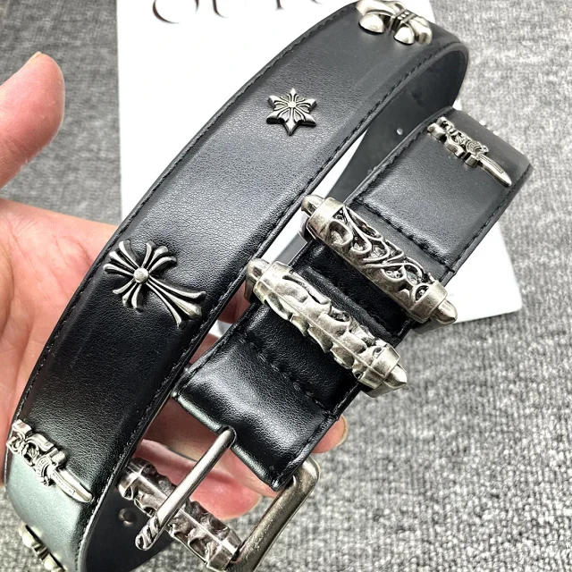 Ouyue Belts Black Belt with Multicolour Cross Appliques and Decorative Buckle product detail image 41