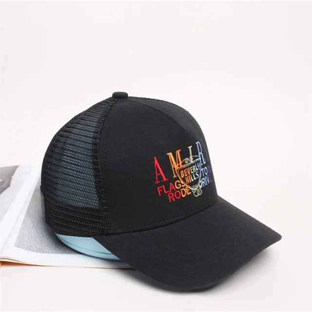 AMIRI Hats Mesh trucker cap with embroidered logo product detail image 38