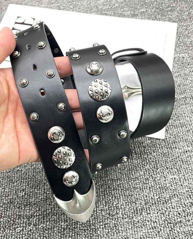 Ouyue Belts Black Belt with Multicolour Cross Appliques and Decorative Buckle product detail image 46
