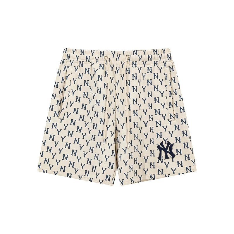MLB NY Yankees Monogram Shorts Cream Navy