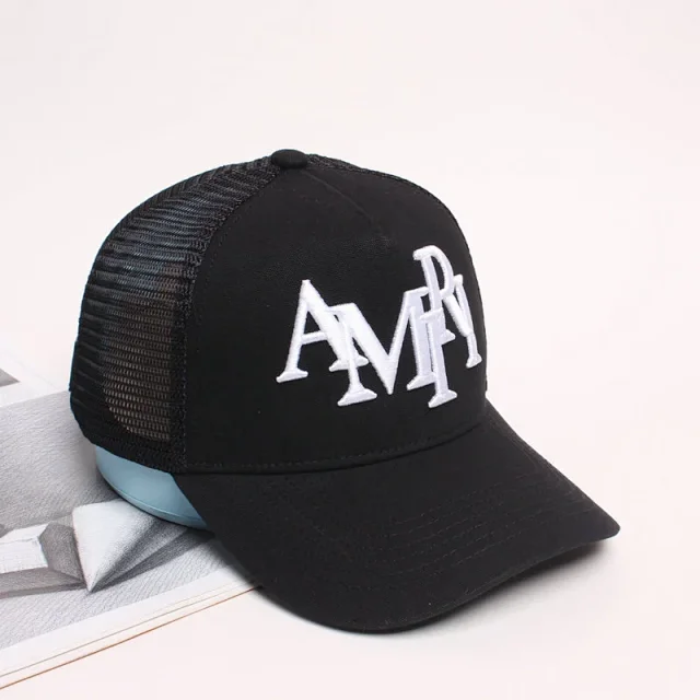 AMIRI Hats Mesh trucker cap with embroidered logo product detail image 65