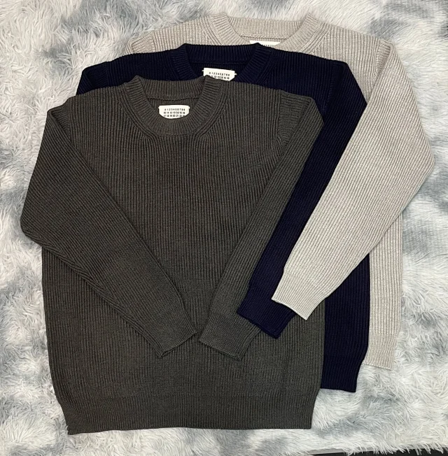 Maison Margiela Knitwear Ribbed Crewneck Knit Sweater product detail image 19