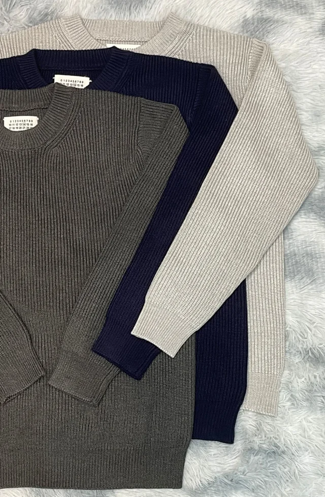 Maison Margiela Knitwear Ribbed Crewneck Knit Sweater product detail image 16