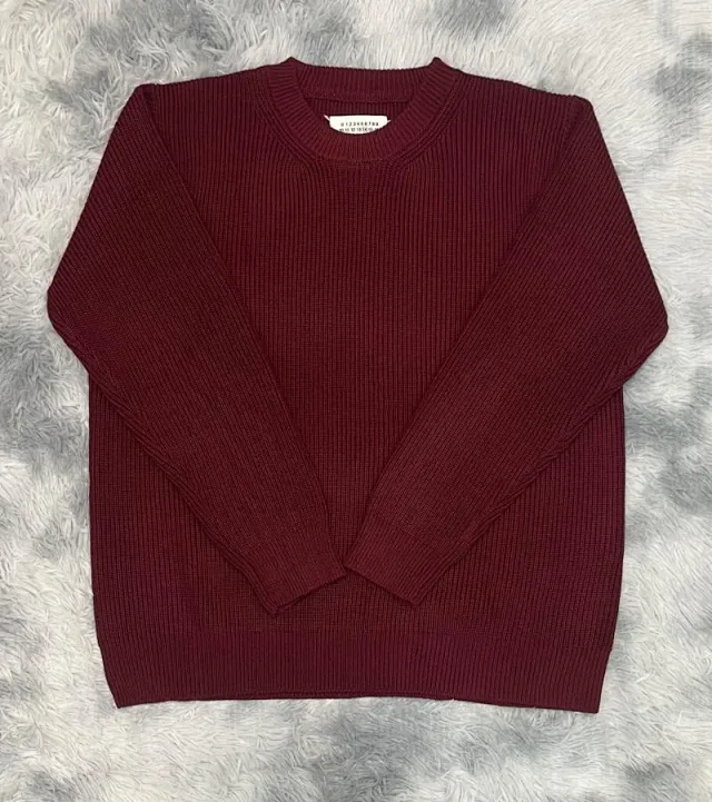 Maison Margiela Knitwear Ribbed Crewneck Knit Sweater product detail image 3