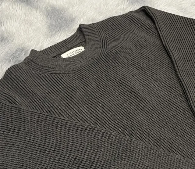 Maison Margiela Knitwear Ribbed Crewneck Knit Sweater product detail image 12