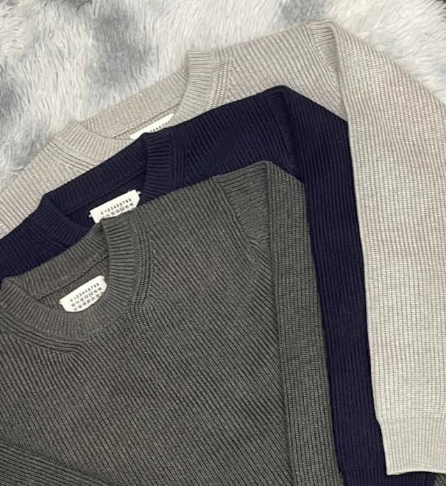 Maison Margiela Knitwear Ribbed Crewneck Knit Sweater product detail image 5