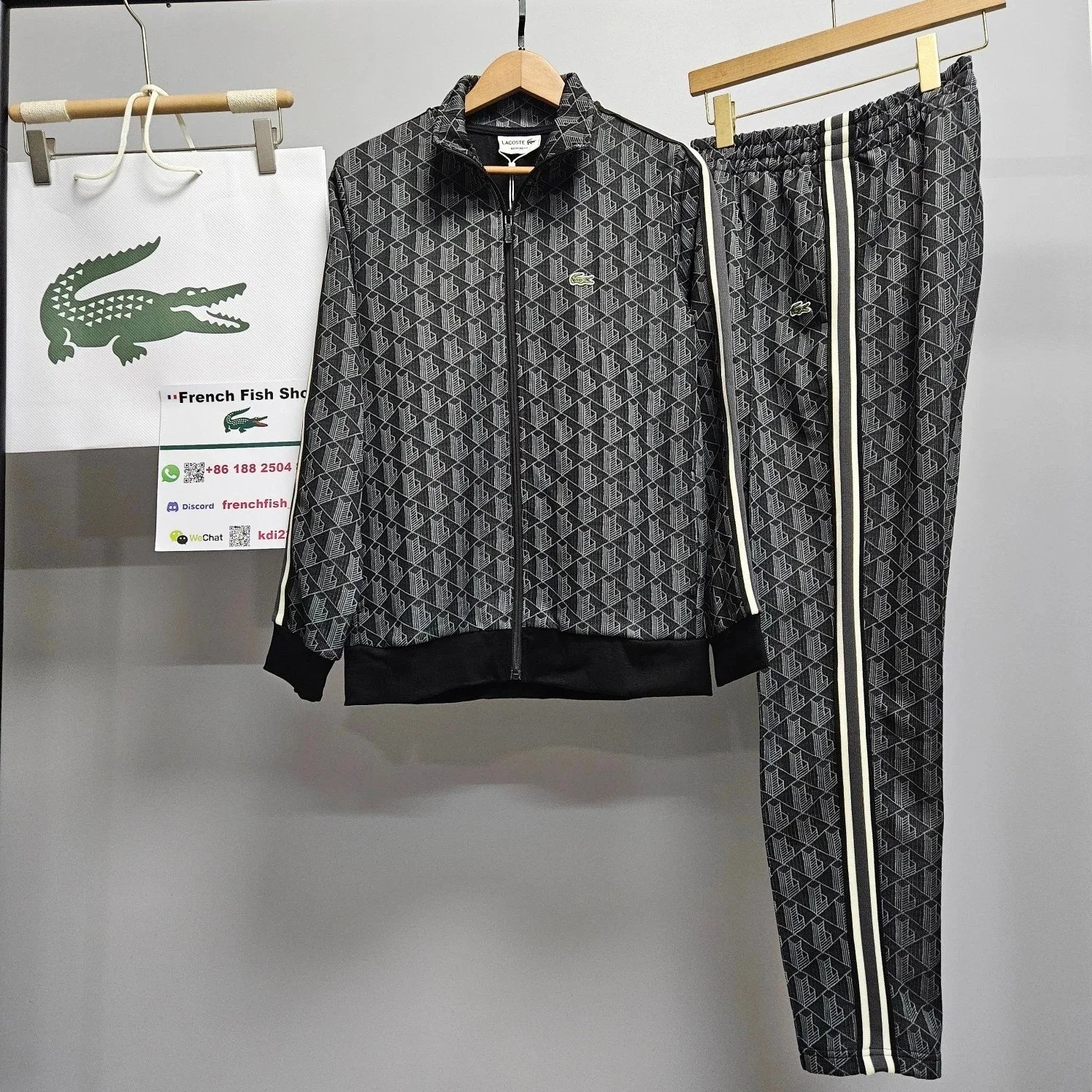Lacoste New Paris Monogram Set 2-Piece Black - Kornelek