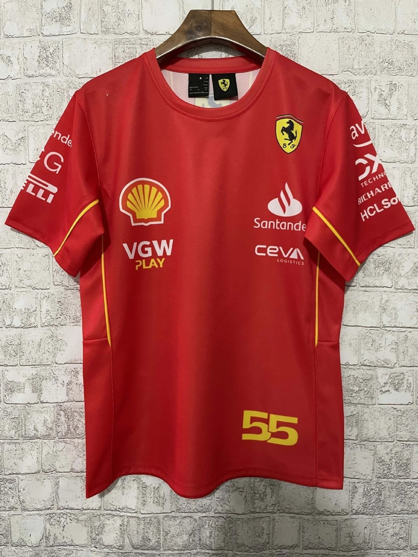 Scuderia Ferrari 2024 Carlos Sainz #55 F1 Team Jersey Red - perszing