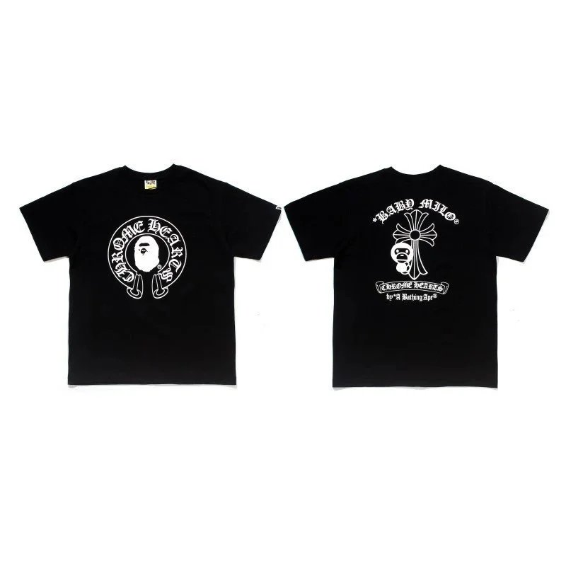 BAPE Chrome Hearts T-shirt Horseshoe Black - Ferzauli