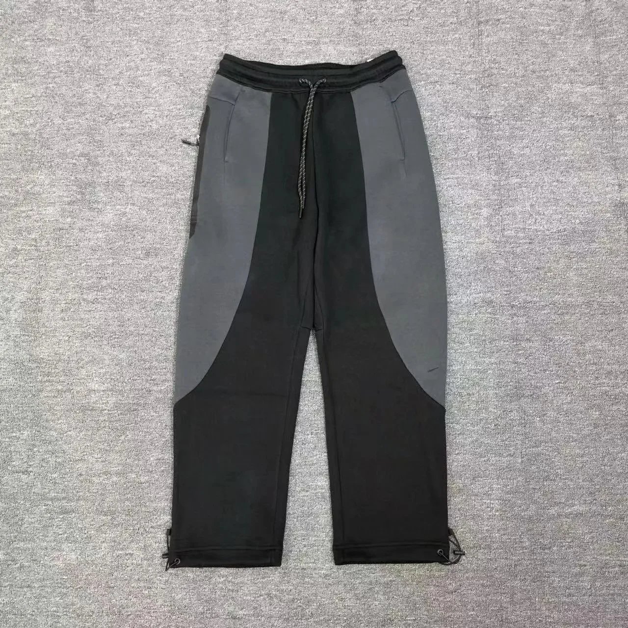 Nike Tech Fleece Pants Color-Block Open-Hem Black Anthracite - Kornelek