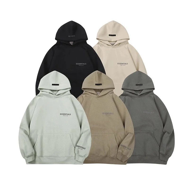 3D Silicone Alphabet Men's and Women's American High Street Plush Hoodie Hoodie Hoodie Coat TOP