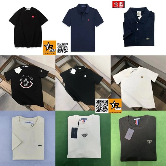 Factory direct round neck/stand up collar short sleeved collection S