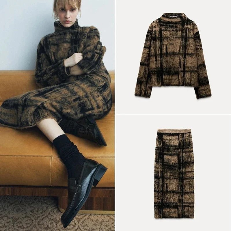 Winter Knitted High Waist Hip Sweater