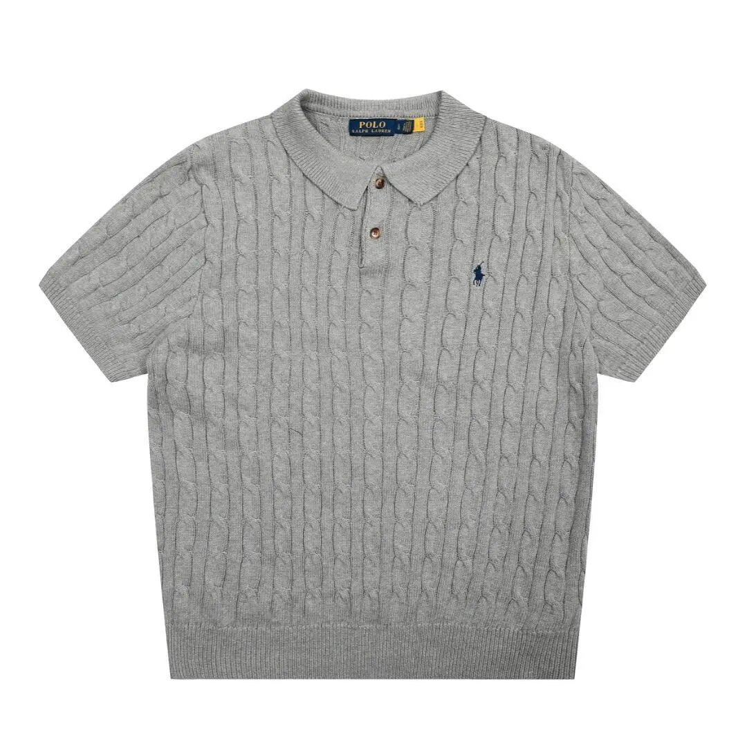 Stand Collar Knit Short Sleeve 1