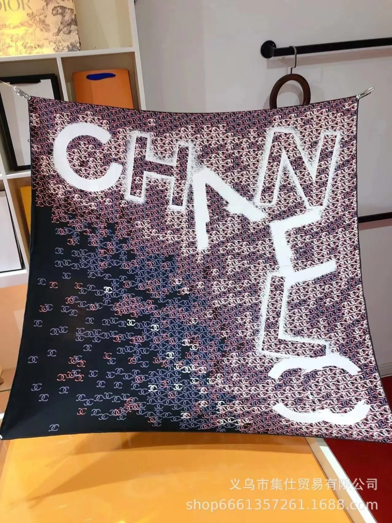 Christian Dior Scarves Oblique Monogram Square Scarf — C-hanel Fire Cloud