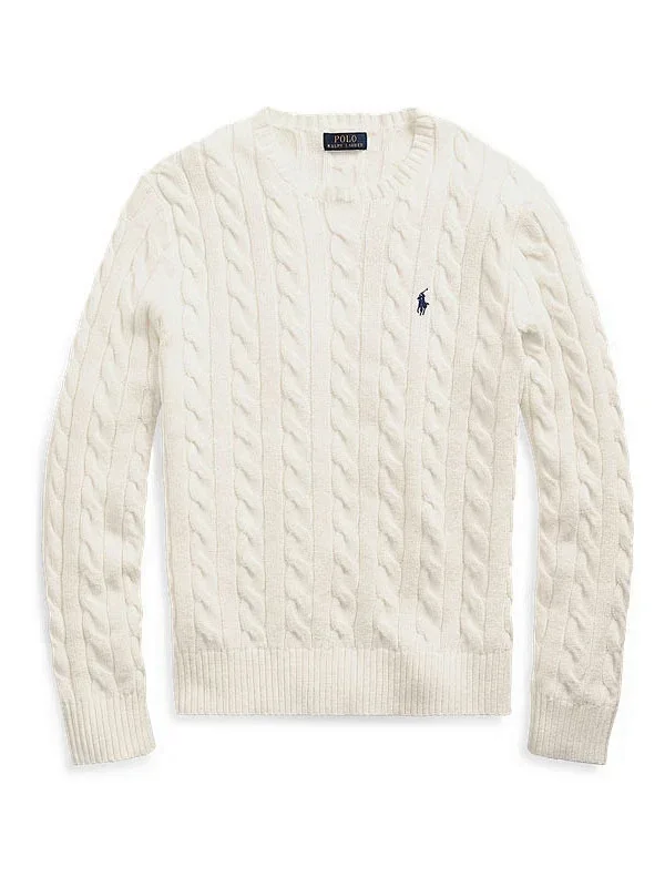Beige Blue Label Crew Neck Sweater