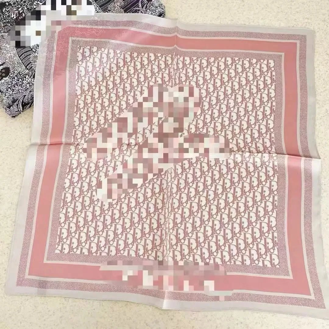 Christian Dior Scarves Oblique Monogram Square Scarf — D-ior Pink