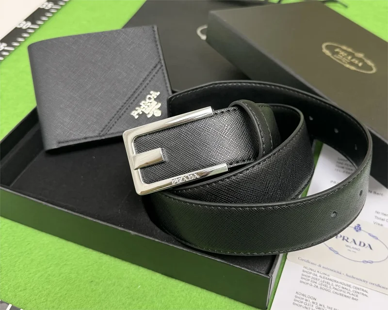 Pr * ada Belt Wallet Gift Box