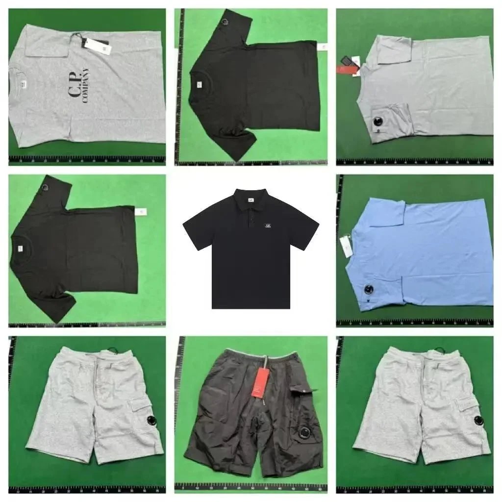 Fashionable short sleeve shorts with round glasses