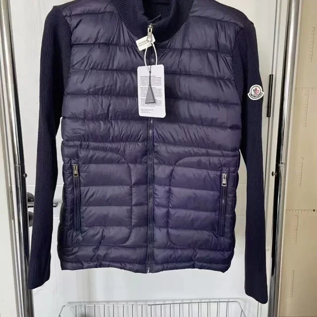 Moncler Jackets Hooded zip-front jacket with tricolor hood trim product detail image 15