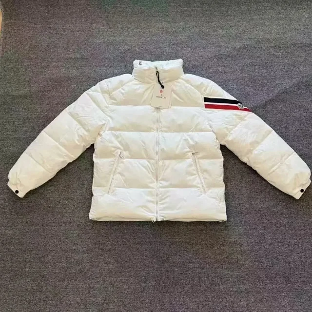 Moncler Jackets Hooded zip-front jacket with tricolor hood trim product detail image 5