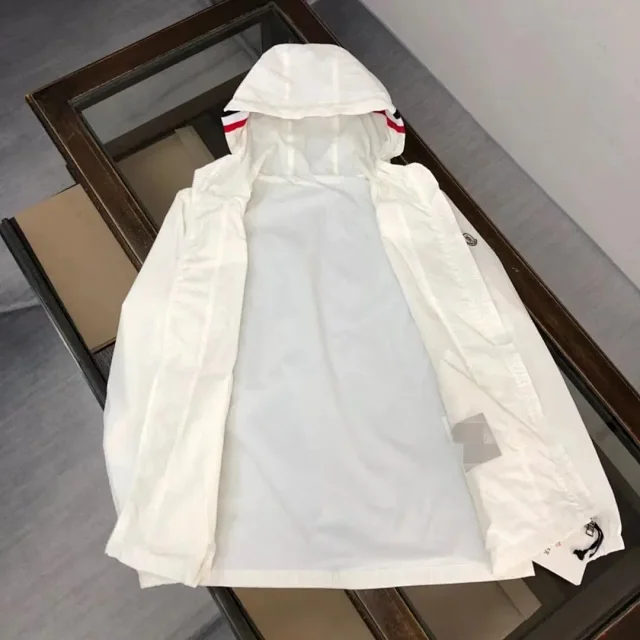 Moncler Jackets Hooded zip-front jacket with tricolor hood trim product detail image 12
