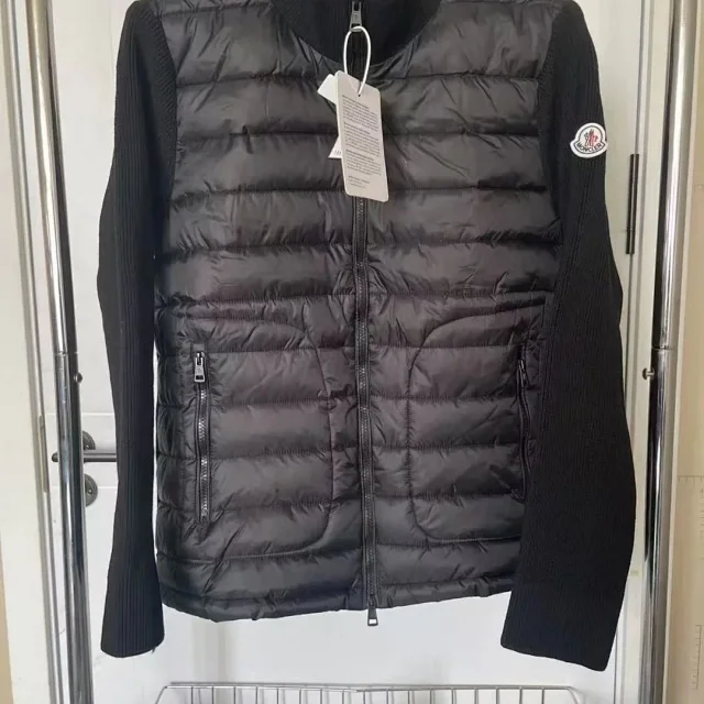 Moncler Jackets Hooded zip-front jacket with tricolor hood trim product detail image 14