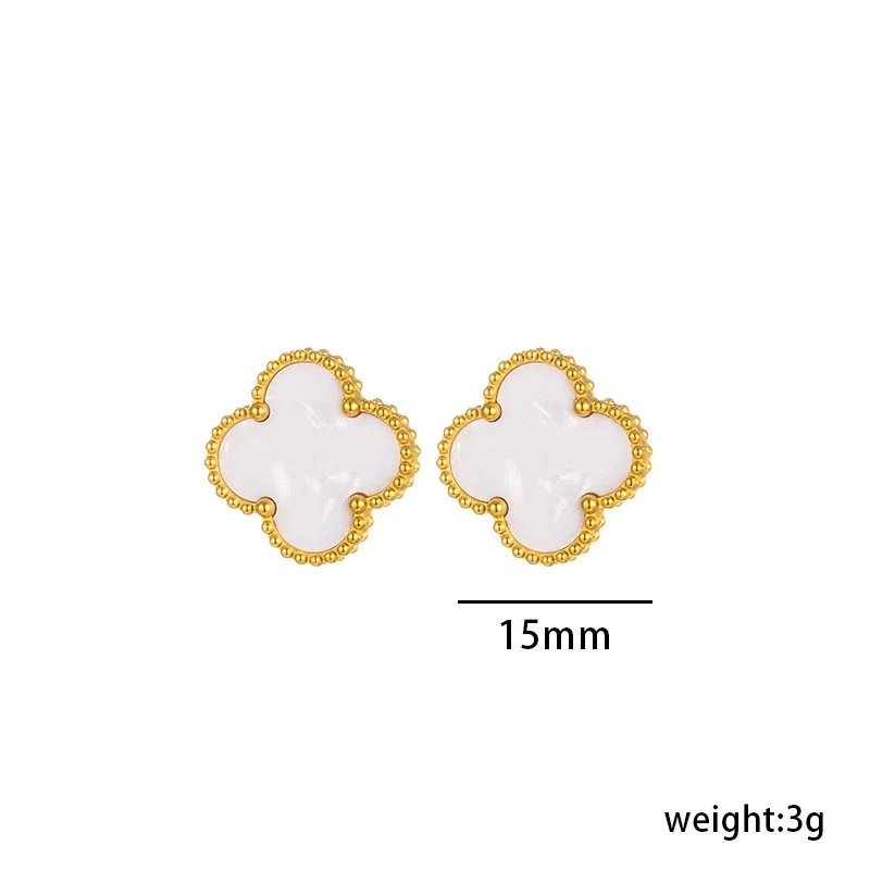 Vancleef Necklace — 6606 white shell earrings 1.5CM colorway — USFans Spreadsheet photo