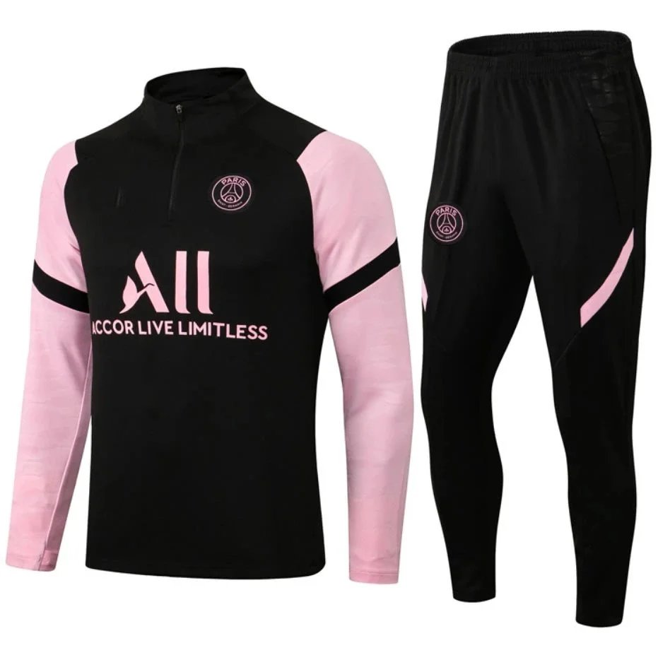 Football PSG Tracksuit — 2122 Paris black pink sleeves colorway — USFans Spreadsheet photo