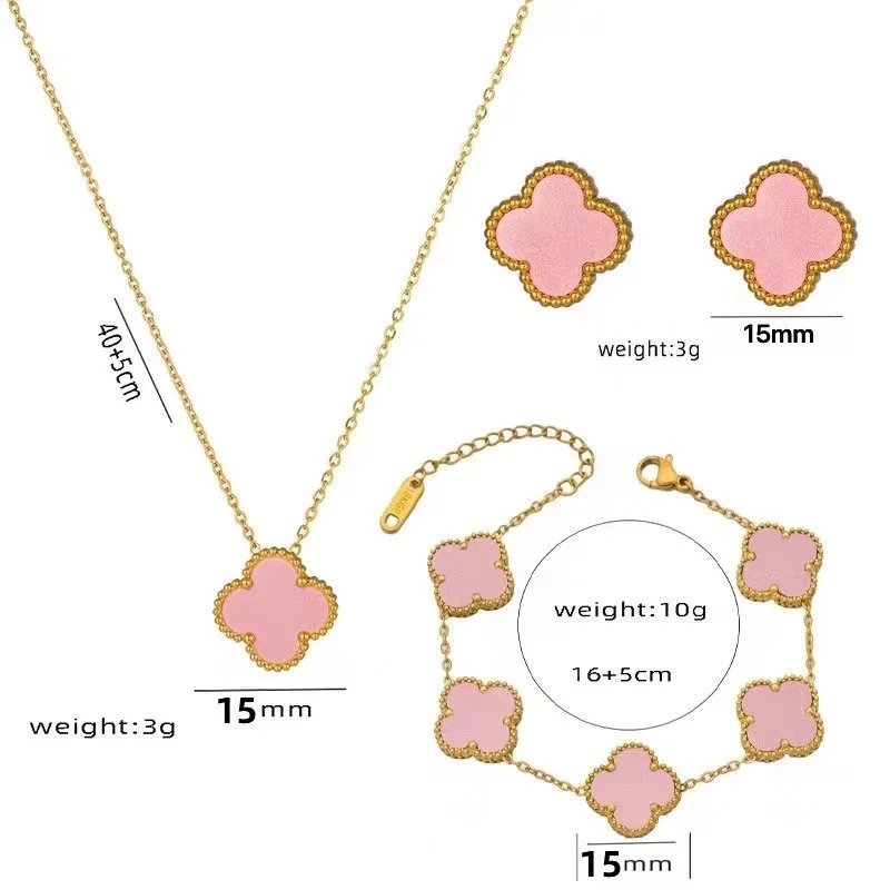 Vancleef Necklace — 913-1 three-piece set of 1.5CM powder sh colorway — USFans Spreadsheet photo