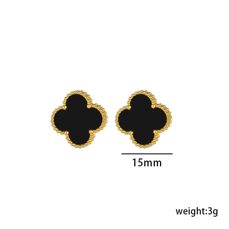 Vancleef Necklace — 6606 black shell earrings 1.5CM colorway — USFans Spreadsheet photo