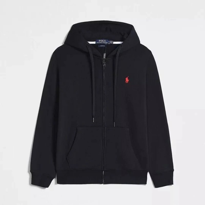 Ralph Lauren Zip Up Hoodie Black