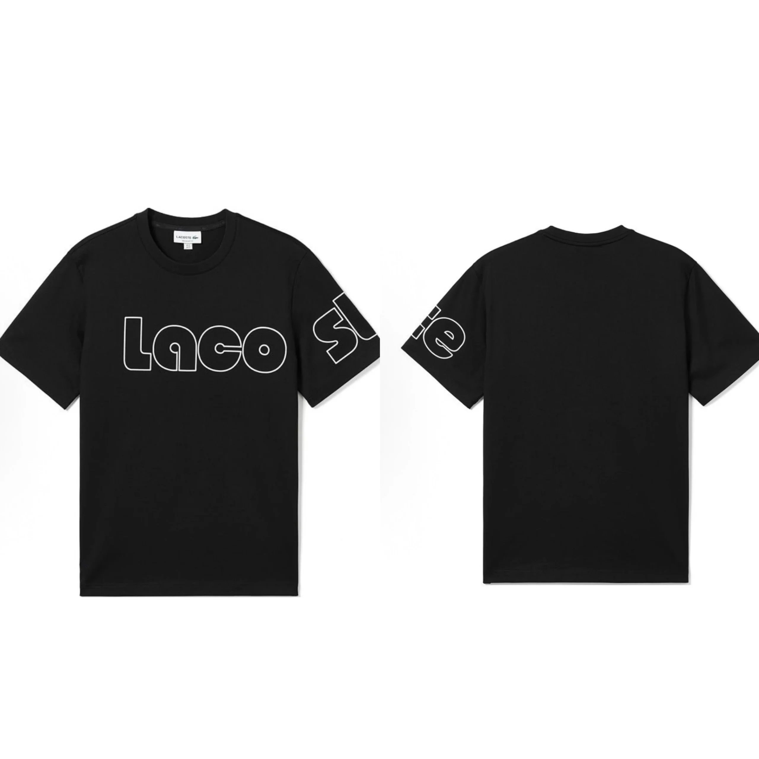 Lacoste T-shirt Large Outline Logo Black