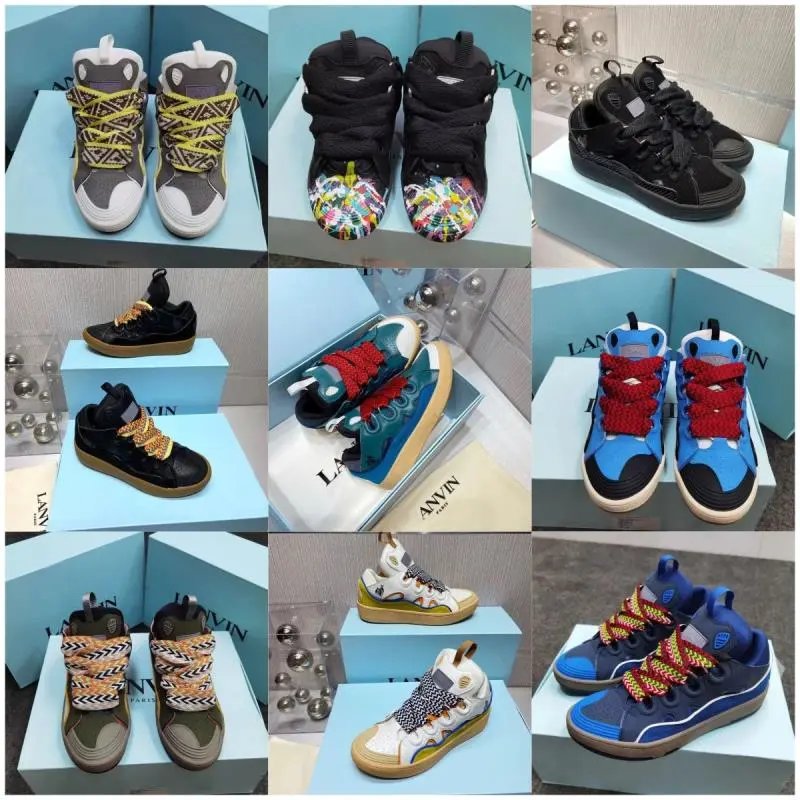 Lanvin Curb Leather Chunky Sneakers