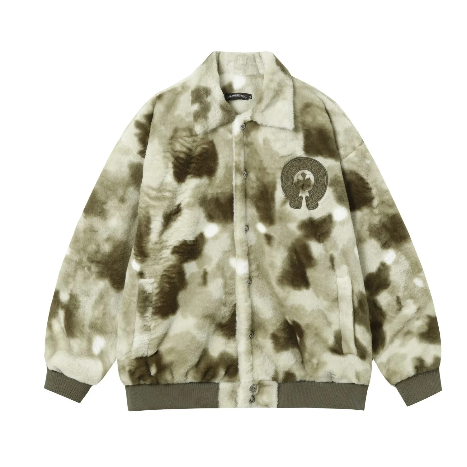 Chrome Hearts Tie-Dye Faux Fur Jacket #ChromeHearts_Sou #Jacket_Sou