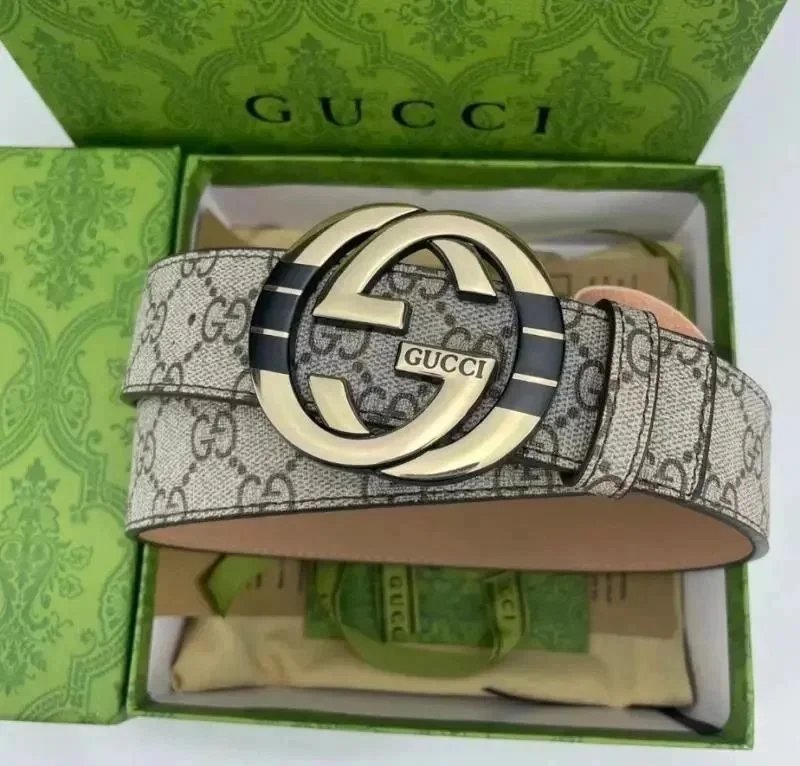 Gucci Belts Interlocking G buckle belt with interchangeable buckles — G*ci 7*Top quality
