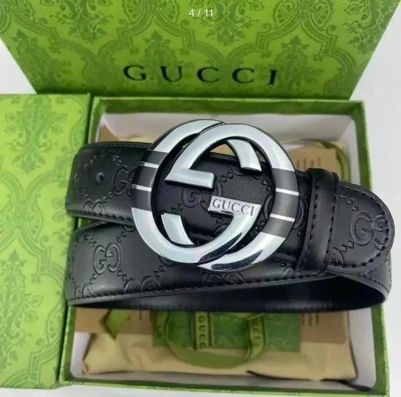 Gucci Belts Interlocking G buckle belt with interchangeable buckles — G*ci 9*Top quality