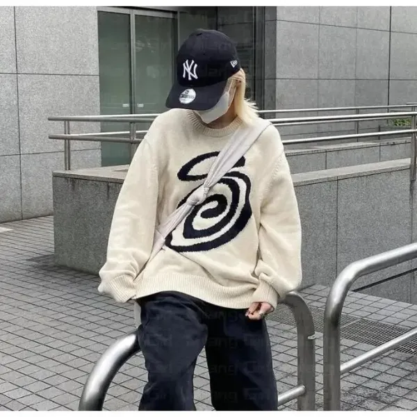 Off-White Camo Knit Sweater Gray - 10