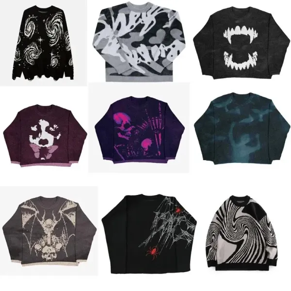 Off-White Camo Knit Sweater Gray - 4