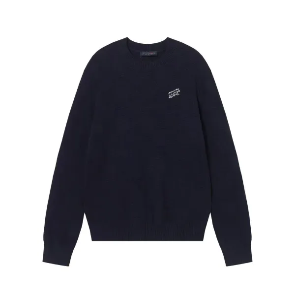 Maison Margiela Replica Embroidered Navy Sweater - 1