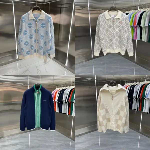 Off-White Diamond Pattern Knit Zip-Up Cardigan Beige - 4