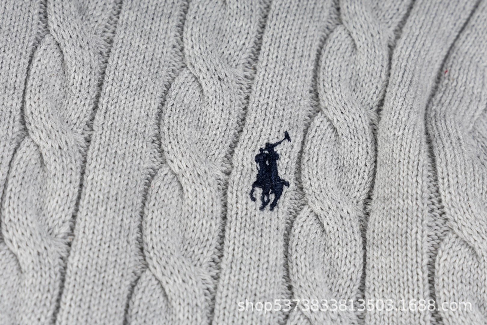 Ralph Lauren Cable Knit Half-Zip Sweater Black - 9