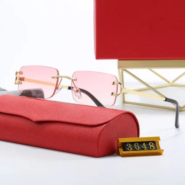 Cartier Santos Rimless Pink Gradient Sunglasses - 1