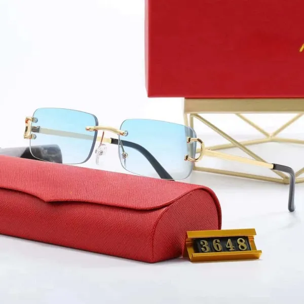 Cartier Santos Décoré Rimless Blue Gradient Sunglasses - 1