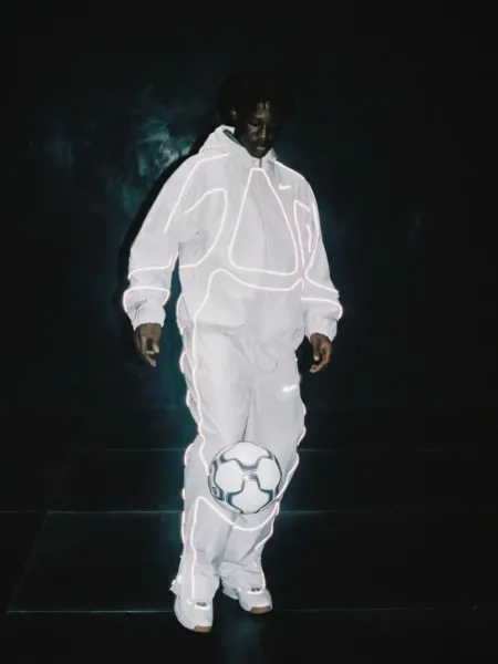 Nike Track Pants Black with White Piping - 42