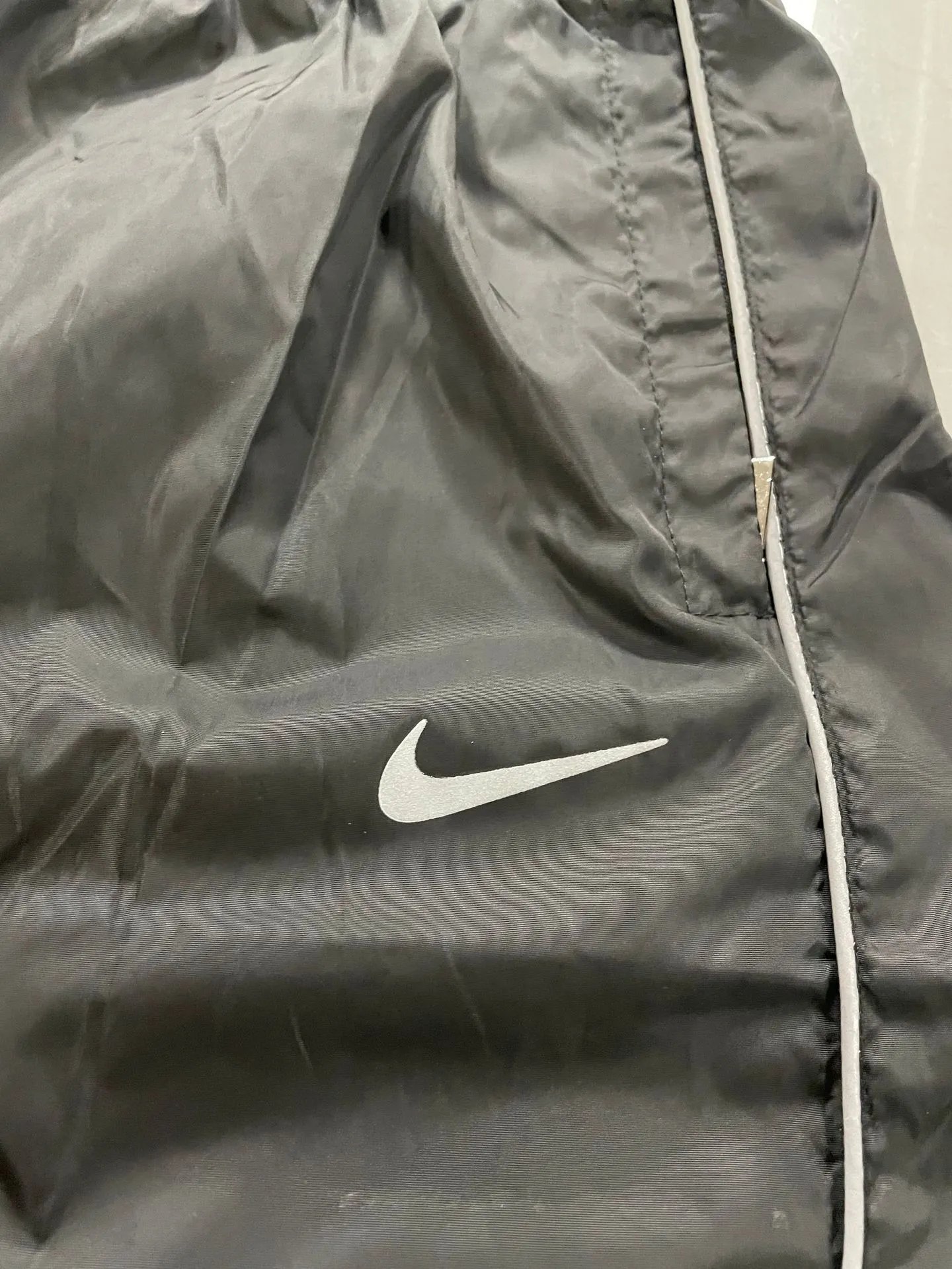 Nike Track Pants Black with White Piping - 30