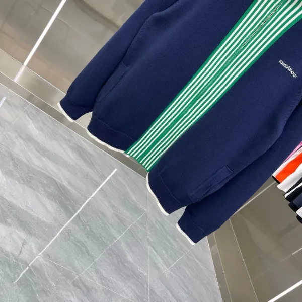 Off-White Diamond Pattern Knit Zip-Up Cardigan Beige - 15