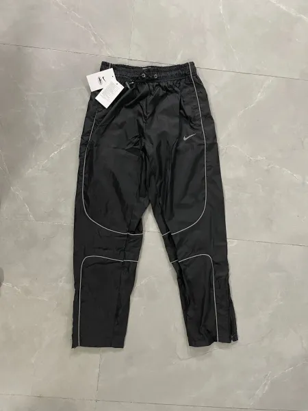 Nike Track Pants Black with White Piping - 28